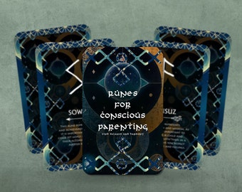 Runes for Conscious Parenting - Find Balanced and Harmony - 24 cards - Oracle - Oracle Deck - Fortune Telling - Divination tools - Runes