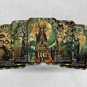 The Runes of Loki - 26 Karten - Runen Orakel - Orakel Deck - Wahrsagen - Wahrsagen Werkzeuge - Orakel Geschenk