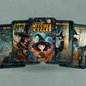 Cycles de sorcières - Connaissances anciennes avec des idées contemporaines - Cartes de sorcière - Deck Oracle - Diseuse de bonne aventure - Outils de divination - Cadeau Oracle
