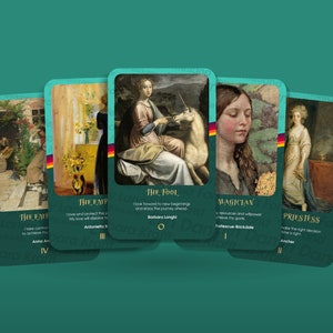 22 Mulheres e Arte Tarot - Arcanos Maiores - Arte Feminina - Baralho de Tarô - Adivinhação - Ferramentas de adivinhação - Presente de Tarô - Cartas Ilustradas -
