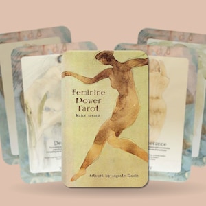 Tarot du pouvoir féminin - Arcanes majeurs - Auguste Rodin - Tarot - Jeu de tarots - Dire la bonne aventure - Outils de divination - Cadeau de tarot - Cartes - Oracle