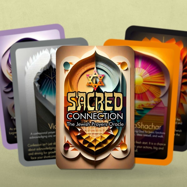 Sacred Connection - The Jewish Prayers Oracle - Oracle Cards - Jewish Oracle - Prayers Oracle -  Oracle Deck  - Divination tools