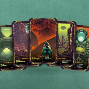 Tarot Alienígena - Arcanos Mayores - Tarot - Baraja de Tarot - Adivinación - Herramientas de Adivinación - Regalo de Tarot - Arte Alienígena - Venimos en Paz