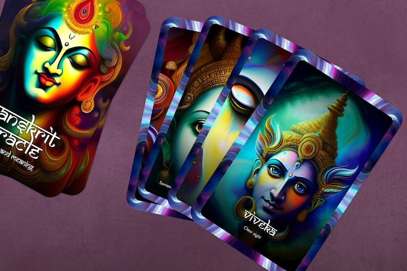 Sanskrit Oracle Words and Meaning 22 Cards Oracle Deck - Etsy
