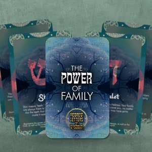 Le pouvoir de la famille - Lettres de sagesse hébraïques - Cartes de la Kabbale - Oracle - Prédire la bonne aventure - Outils de divination - Cadeau de tarot - Cartes
