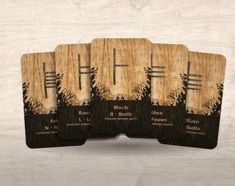 The Ogham Oracle - Celtic Oracle - Nordic Alphabet - Oracle - Oracle Deck - Fortune Telling - Divination tools - Oracle Gift - Cards - norse