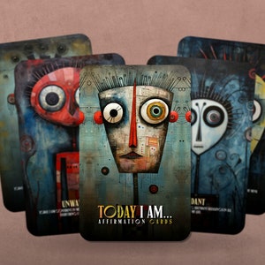 Hoy soy... Cartas de afirmación - Cartas del oráculo - cartas - Oráculo - Baraja del oráculo - Afirmación - Herramientas de adivinación - Regalo del oráculo - Cartas diarias