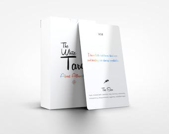 The White Tarot - About Affirmation - 78 cards - Tarot - Tarot Deck - Fortune Telling - Divination tools