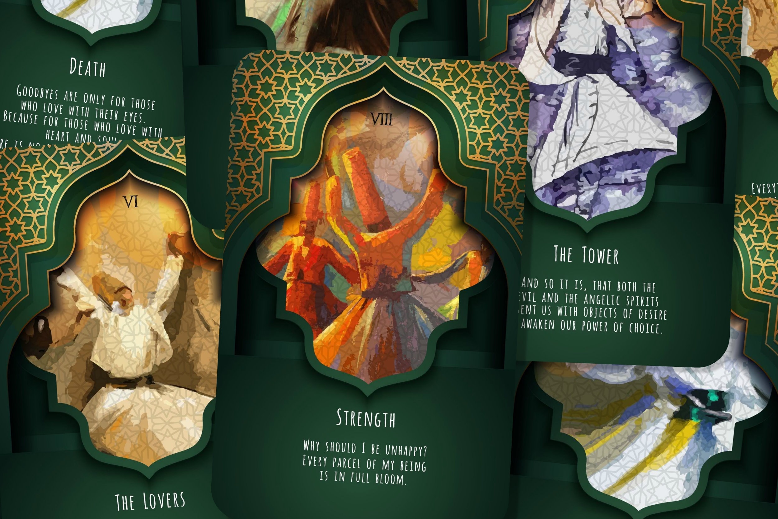 Rumi Tarot Rumi Cards 22 Major Arcana Tarot Tarot Deck Etsy