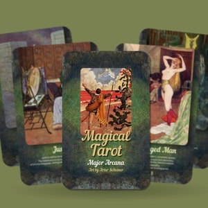 Tarô Mágico - Arcanos Maiores - Artur Scheiner - Baralho de Tarô - Adivinhação - Ferramentas de adivinhação - Presente de Tarô - Cartas Ilustradas - Tarô