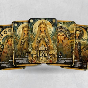 Las Runas de Freyja - 26 cartas - Oráculo de Runas - Baraja de Oráculo - Adivinación - Herramientas de adivinación - Regalo de Oráculo