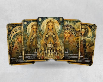 The Runes of Freyja - 26 cards - Runes Oracle - Oracle Deck - Fortune Telling - Divination tools - Oracle Gift