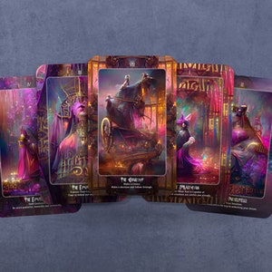 Arcana Dreams Tarot - Wielkie Arkana - Wróżenie - Narzędzia wróżbiarskie - Prezent Tarota - Pudełko Tarota - Ilustrowane Karty - Talia Tarota