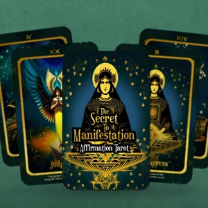 Le secret de la manifestation - Tarot de l'affirmation - Arcanes majeurs - Jeu de tarots - Dire la bonne aventure - Outils de divination - Cadeau de tarot - Cartes de tarot