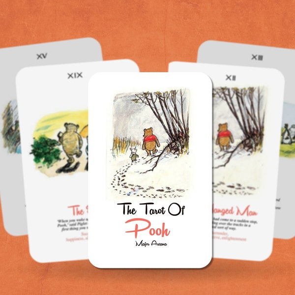 El Tarot de Pooh - Arcanos Mayores - Winnie the Pooh - Baraja de Tarot - Adivinación - Herramientas de Adivinación - Regalo de Tarot - Cartas Ilustradas