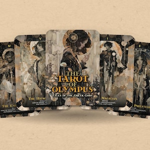Le Tarot de l'Olympe - 78 cartes - Les Contes des dieux grecs - Tarot - Jeu de tarots - Prédire l'avenir - Outils de divination