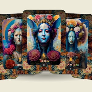 As Irmãs da Lua Tarot - 78 Cartas - Psicodélico - Baralho de Tarot - Adivinhação - Ferramentas de Adivinhação - Presente de Tarot - Cartas Ilustradas