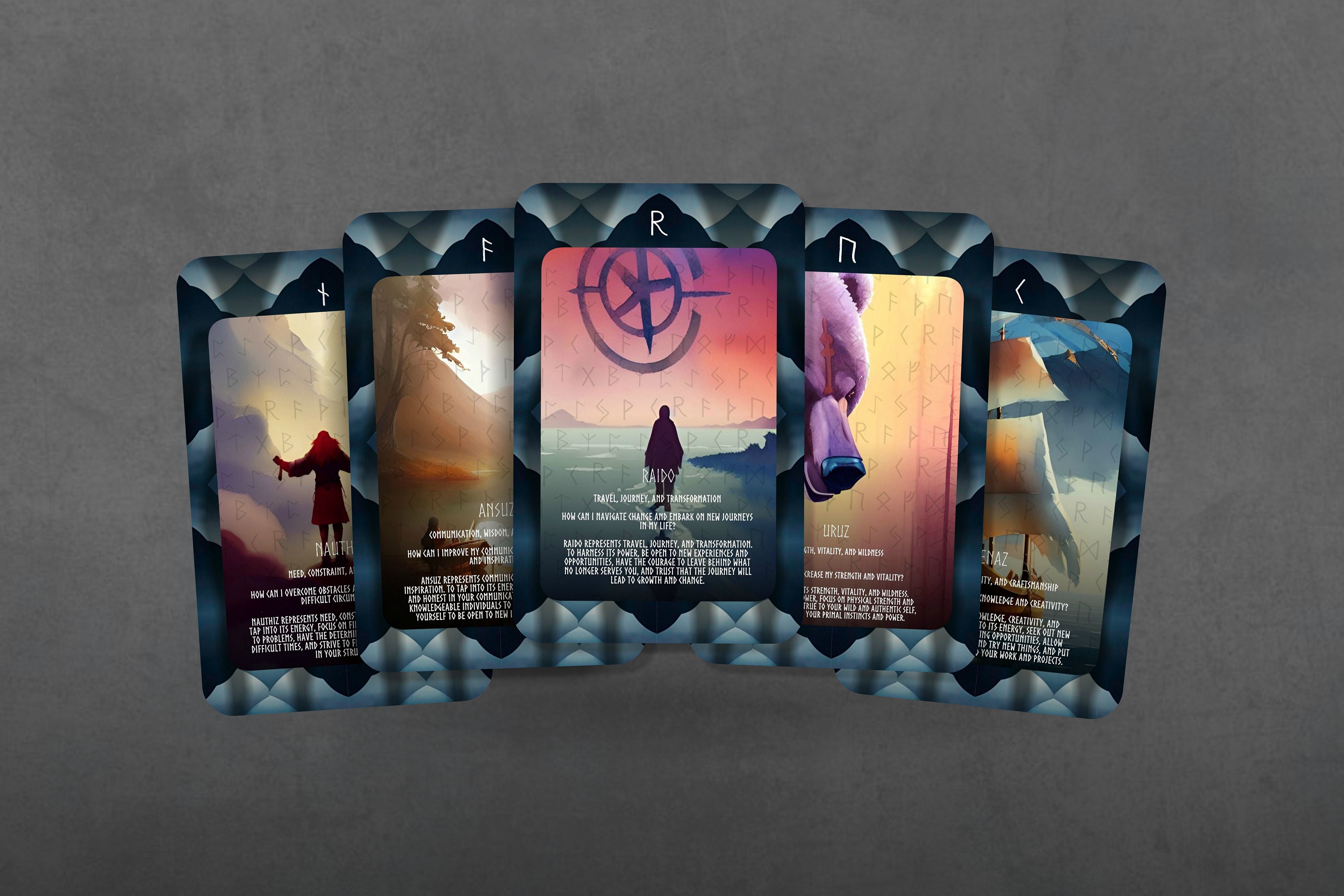 Runes - Ancient Symbols for Modern Guidance - 24 Cards - Oracle ...