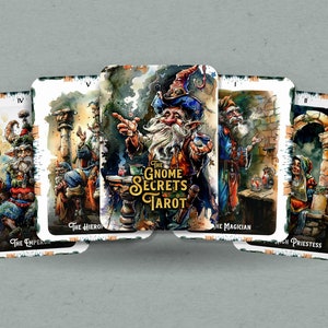 The Gnome Secrets Tarot - 78 kaarten - Tarot - Tarotspel - Waarzeggerij - Waarzeggerij - Stap in een wereld van magie en verwondering