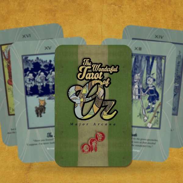 Le merveilleux tarot d'OZ - Arcanes majeurs - Le sorcier d'OZ - Jeu de tarots - Prédicateur de bonne aventure - Outils de divination - Cartes illustrées - Tarot