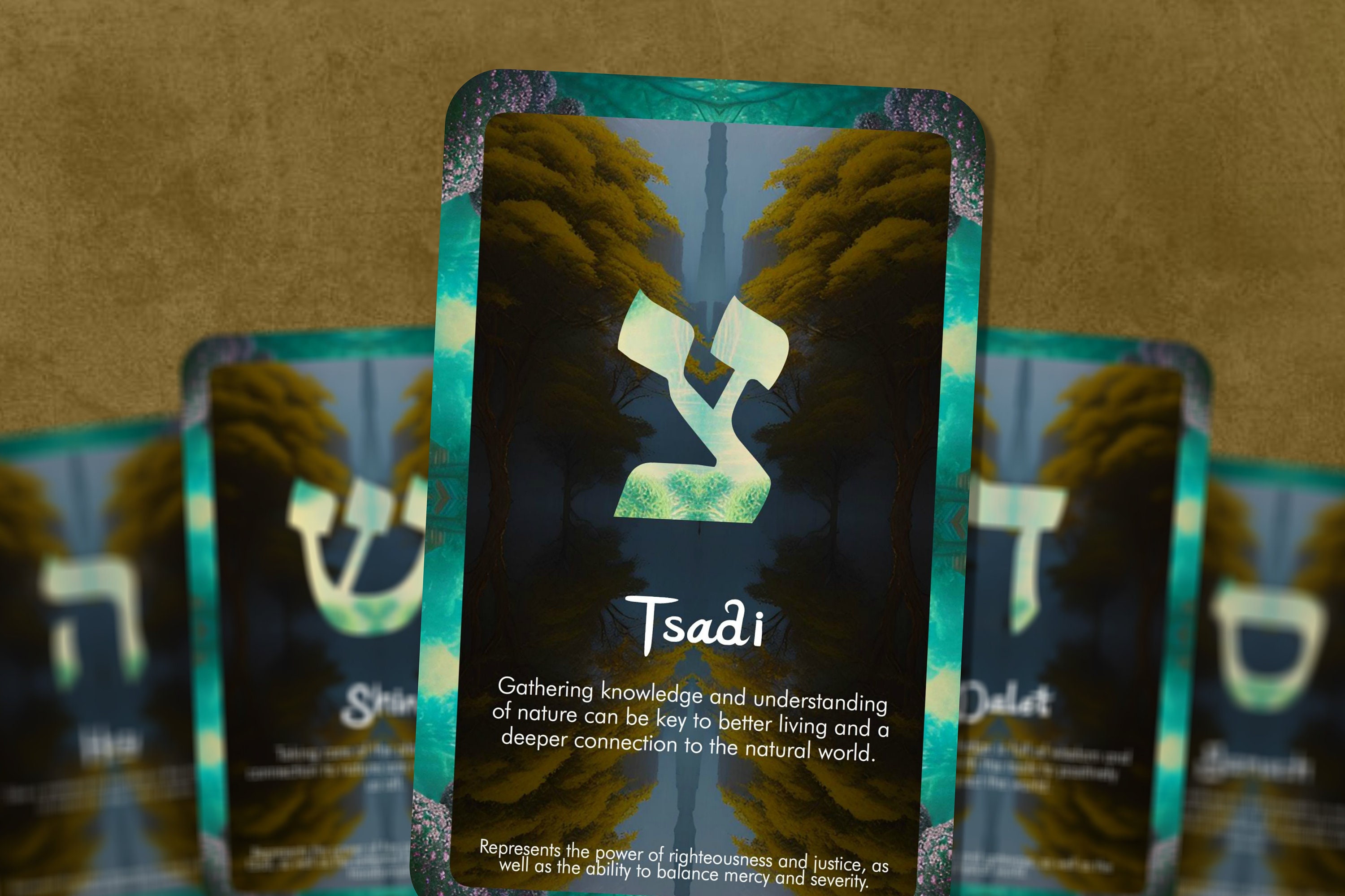 Oracle Letters Connecting With Nature - Hebrew Letters of Wisdom - Kabbalah Cards ...