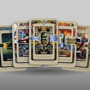 Tarô 1984 - Arcanos Maiores - George Orwell - Baralho de Tarô - Adivinhação - Ferramentas de Adivinhação - Presente de Tarô - Cartas Ilustradas