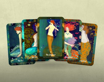 Song to the Siren Tarot - Mermaid Tarot - Major Arcana - Tarot - Tarotkarten - Wahrsagen - Wahrsagen - Illustrierte Karten