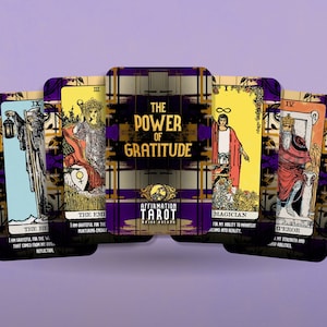 El poder de la gratitud - Tarot de Afirmación - Arcanos Mayores - Baraja de Tarot - Adivinación - Herramientas de adivinación - Regalo de Tarot