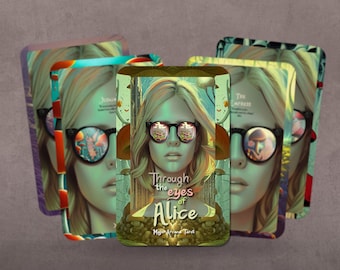Through the eyes of Alice - Major Arcana - Alice in wonderland - Tarot Deck - Fortune Telling - Divination tools - Tarot Gift - Tarot Cards