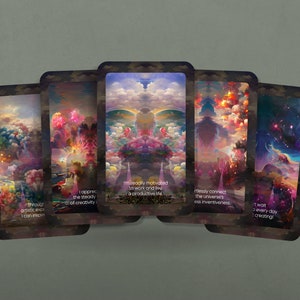 Afirmaciones para la vida creativa - Tarjetas de Afirmación Creativa - 24 cartas - Oráculo - Oracle Deck - Afirmación - Herramientas de adivinación - Regalo de Oráculo