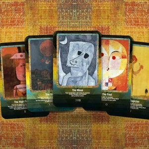 Tarot de Paul Klee - Arcanes majeurs - Art de Paul Klee - Jeu de tarots - Prédire l'avenir - Outils de divination - Cadeau de tarot - Cartes illustrées