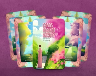 Cartes contre l'anxiété - 22 affirmations pour la relaxation - 22 cartes - Oracle - Oracle Deck - Affirmation - Outils divinatoires - Cadeau Oracle
