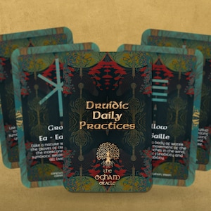 Entraînements quotidiens des druides - L'oracle d'Ogham - L'oracle celtique - L'oracle - Oracle Deck - La divination - Outils de divination - Cadeau Oracle - Cartes