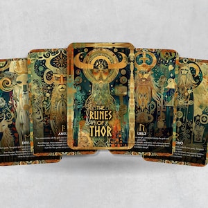 Die Runen von Thor - 26 Karten - Runes Orakel - Orakel Deck - Wahrsagen - Wahrsagenwerkzeuge - Orakel Geschenk