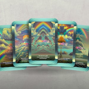 Oracle de l'abondance spirituelle - Cartes Oracle - 24 cartes - Oracle - Oracle Deck - Diseuse de bonne aventure - Outils de divination - Cadeau Oracle