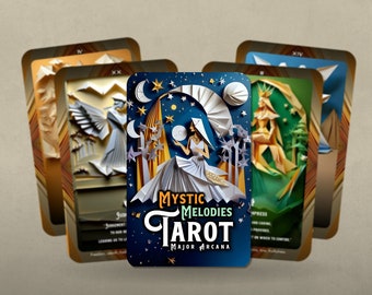 Mystic Melodies Tarot - Major Arcana - Melodic Tarot - Tarot Deck - Fortune Telling - Divination tools - Tarot Gift - Illustrated Cards