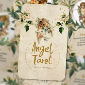 Angel Tarot - Major Arcana - Angel Cards - Tarot Deck - Fortune Telling - Divination tools - Tarot Gift -  Illustrated Cards - Tarot Cards