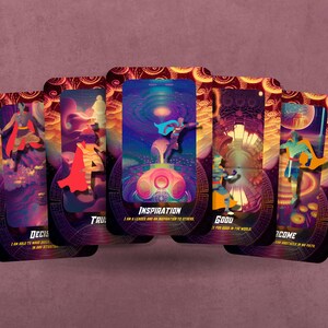 Afirmaciones para el Superhéroe Común - Cartas de Afirmación - cartas - Afirmaciones - Baraja de Afirmaciones - Afirmación - Herramientas de adivinación
