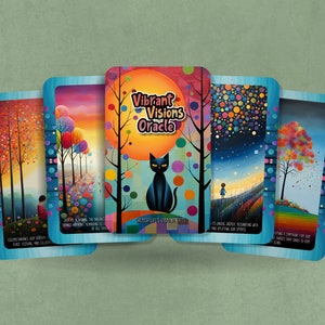 Oracle Vibrant Visions - Cherish Life's Vibrant Gifts - Oracle Vibrant - Oracle - Oracle Deck - Dire de bonne aventure - Outils de divination