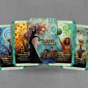 Natura Sacra - Un Mazzo Oracolo della Dea - 24 carte - Carte Oracolo - Mazzo Oracolo - Predizione del futuro - Strumenti di divinazione