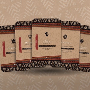 Tarocchi Adinkra - Tarocchi Africani - Arcani Maggiori - Tarocchi - Mazzo di Tarocchi - Cartomanzia - Strumenti di Divinazione - Regalo Tarocchi - Carte