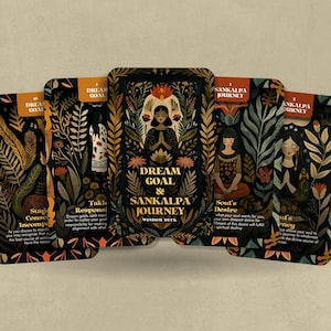 Cel marzeń i podróż Sankalpa - talia mądrości - 24 karty - karty wyroczni - talia wyroczni - narzędzia wróżbiarskie - prezent wyroczni - autorstwa Jeffa Carreira