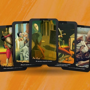 Tarot del surrealismo - Giorgio de Chirico - Arcanos mayores - cartas - Baraja de tarot - Adivinación - Herramientas de adivinación - Regalo de tarot - Cartas de bellas artes