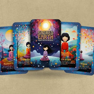 Sacred Earth - Meditation Oracle - Vibrant Oracle - Oracle Deck - Oracle Deck - Fortune Telling - Divination tools