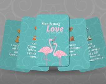 Manifesting Love - Affirmation Cards To attract Love - 24 cards - Oracle - Oracle Deck - Affirmation - Divination tools - oracle Gift