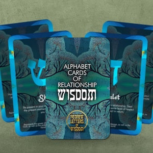 Cartas do alfabeto de sabedoria de relacionamento - Letras hebraicas de sabedoria - Cartas de cabala - Oráculo - Adivinhação - Ferramentas de adivinhação - Oráculo