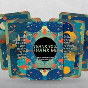 Gracias, Gracias - Afirmaciones de gratitud para adultos jóvenes - Por Amy Edelstein - Tarjetas Oracle - Herramientas de adivinación - Regalo Oracle