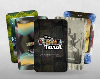 The Fusion Tarot - 22 Different Designs from 22 Different Decks - Tarot Cards - Tarot Deck - Fortune Telling - Divination tools - Tarot Gift