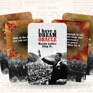 Tengo un Oráculo SUEÑO - 22 cartas - Oráculo - Baraja de Oráculo - Cartas - Herramientas de adivinación - Regalo de Oráculo - Tarjetas de visión - Martin Luther King Jr.