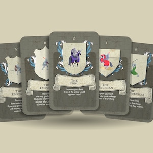 O Tarô do Cavaleiro Moderno - Arcanos Maiores - Tarô - Baralho de Tarô - Adivinhação - Ferramentas de adivinhação - Presente de Tarô - Cartas Ilustradas - Cartas